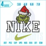 The Grinch Nike embroidery design