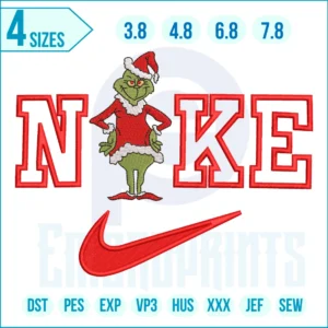 Nike Grinch embroidery design