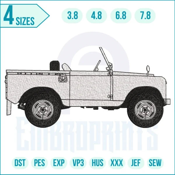 Land Rover Embroidery Design