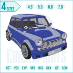 Mini Cooper Car Embroidery Design