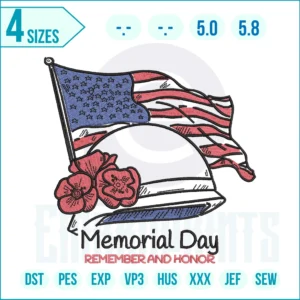 Free Memorial-Day Embroidery Design