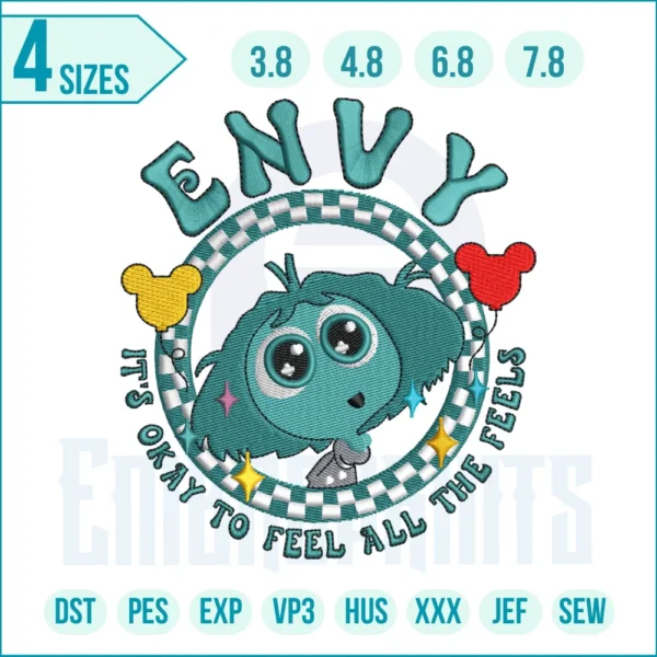 Inside Out Envy Embroidery Design