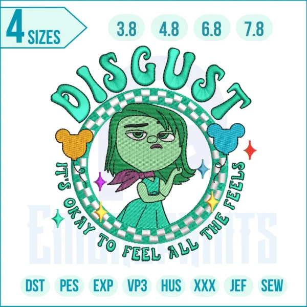 Inside Out disgust Embroidery Design