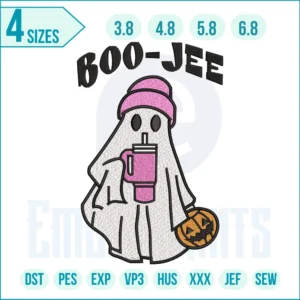 Boo Jee Ghost Halloween Embroidery Design