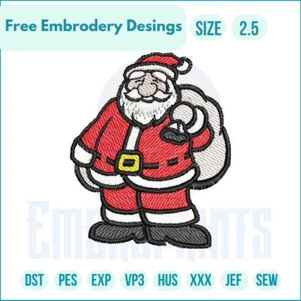 Free santa Claus Embroidery Designs