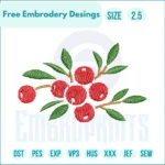 Free Cherry Embroidery Designs