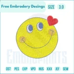 Free Love Smiley Emoji Embroidery Designs