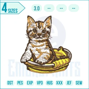 Free Cat Embroidery Design