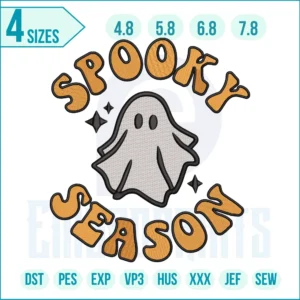 Spooky Season Halloween Embroidery Design