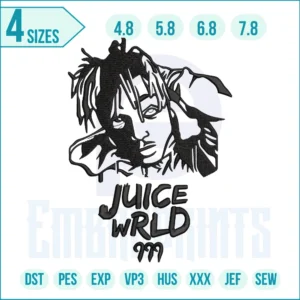 Juice WRLD Rapper Embroidery Design