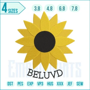 Beluvd Sunflower Embroidery Design