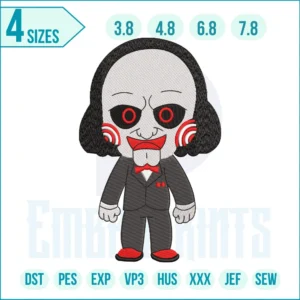 Saw Horror Embroidery Design