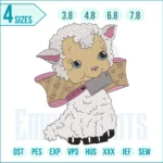 Cute Baby Lamb Embroidery Design