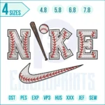 Nike Baseball Embroidery Design