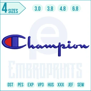 Champion Logo Embroidery Design