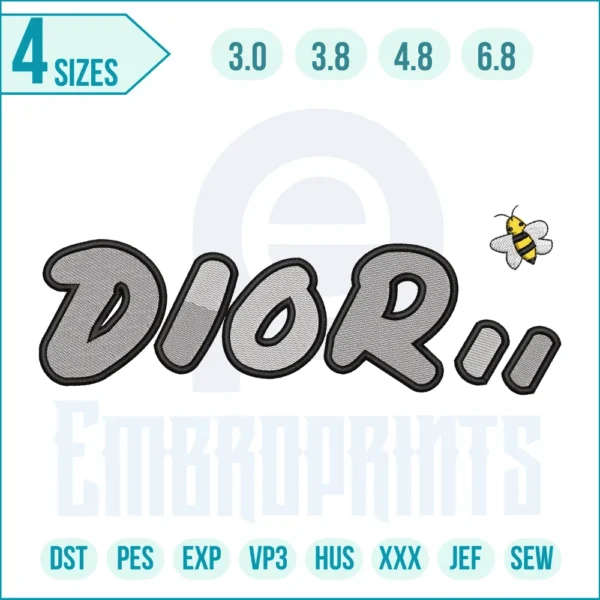 Dior Bee Embroidery Design