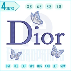 Dior Butterfly Embroidery Design