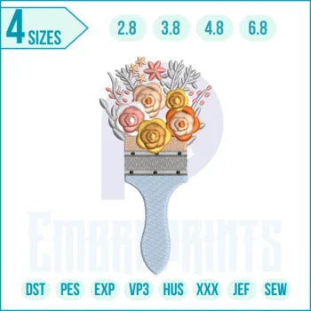 Artistic Floral Digital File for Machine Embroidery