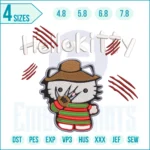 Scary Hello Kitty Embroidery Design