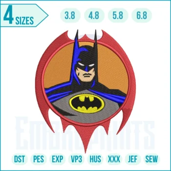 Batman Superhero Cartoon Embroidery Pattern