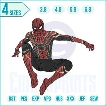 Spiderman Infinity war embroidery design