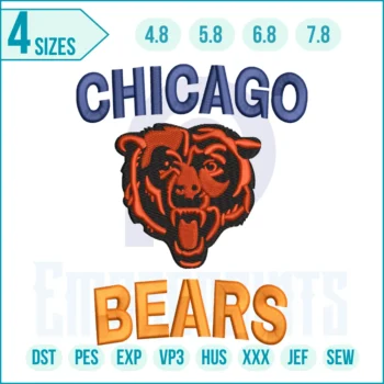 Chicago Bears Embroidery Design