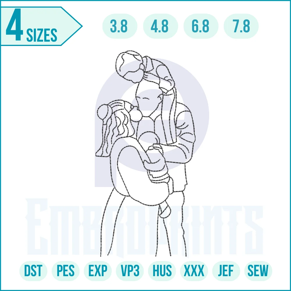 827 E Kiss couple outline embroidery design Minimalist kiss couple outline embroidery design showing a romantic couple in a kissing pose, ideal for Valentine’s gifts, weddings, and clothing projects.