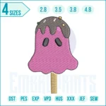 931 E Spooky ice cream embroidery design