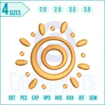 1268 E Bright sun rays embroidery design