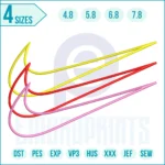 896 E Nike three sign embroidery design