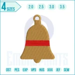 981 E Merry Christmas bell embroidery