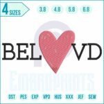 Beloved embroidery design with elegant lettering, perfect for gifts, clothing, and home decor, ideal for DIY stitching projects.