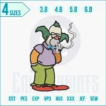 Krusty the Clown Embroidery Design