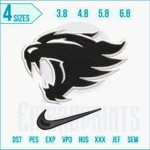 Fierce Wildcat embroidery design with clean stitching, sports-inspired streetwear style, and detailed mascot features.