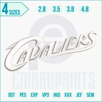 NBA Cleveland Cavaliers embroidered patch with detailed stitching and vibrant colors.