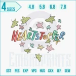 Heartstopper embroidery design
