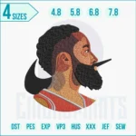 James Harden swoosh embroidery design
