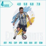 Lionel Messi embroidery design