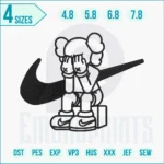 Nike Kaws cry embroidery design