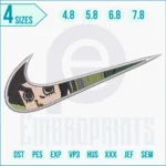 Nike Roronoa Zoro embroidery design