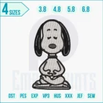Peanuts Snoopy embroidery design