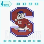 Carolina State Bulldogs embroidery design featuring the school mascot with bold details, perfect for apparel, hats, bags, and fan décor.