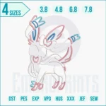 Pokémon Sylveon embroidery design