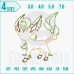 Pokémon embroidery logo featuring the iconic mascot with vibrant colors and clean stitching, perfect for clothing, hats, bags, and fan décor.