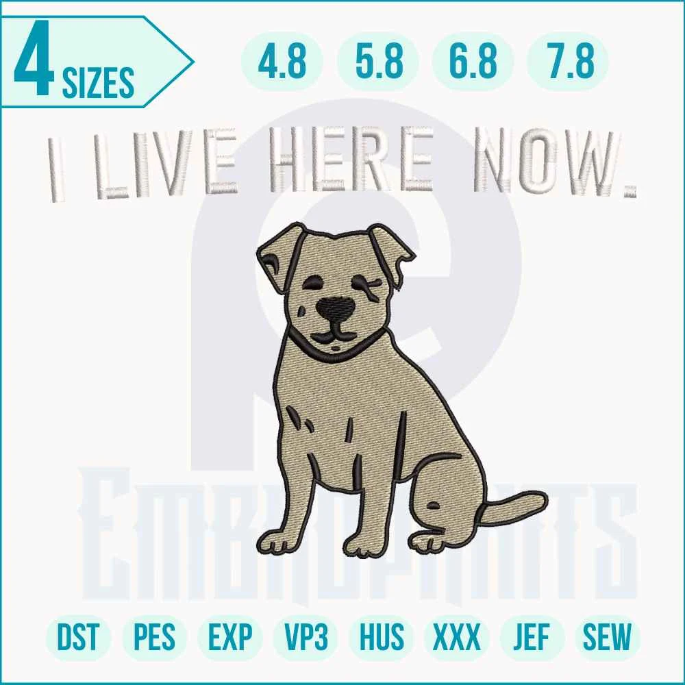 Staffordshire Bull Terrier embroidery design “Staffordshire Bull Terrier embroidery design for shirts, hoodies, tote bags, and other machine embroidery projects”