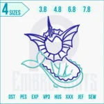 pokémon vaporeon embroidery design